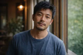 Blurry out-of-focus portrait photo before AI face unblur